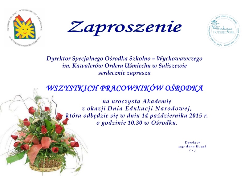 Zaproszenie DEN 2015 !!!