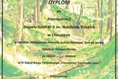 Dyplom dla TOŚ